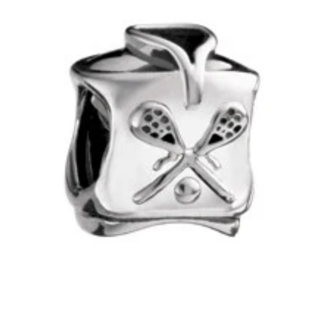 Chamilia Sterling silver Lacrosse jersey charm